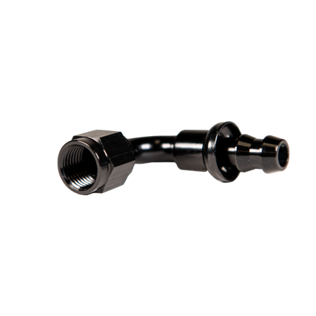 Universal 6" 90 Deg. To Hose Barb Black (FPE-PL-90-06)-Adapters-Fleece Performance-Dirty Diesel Customs