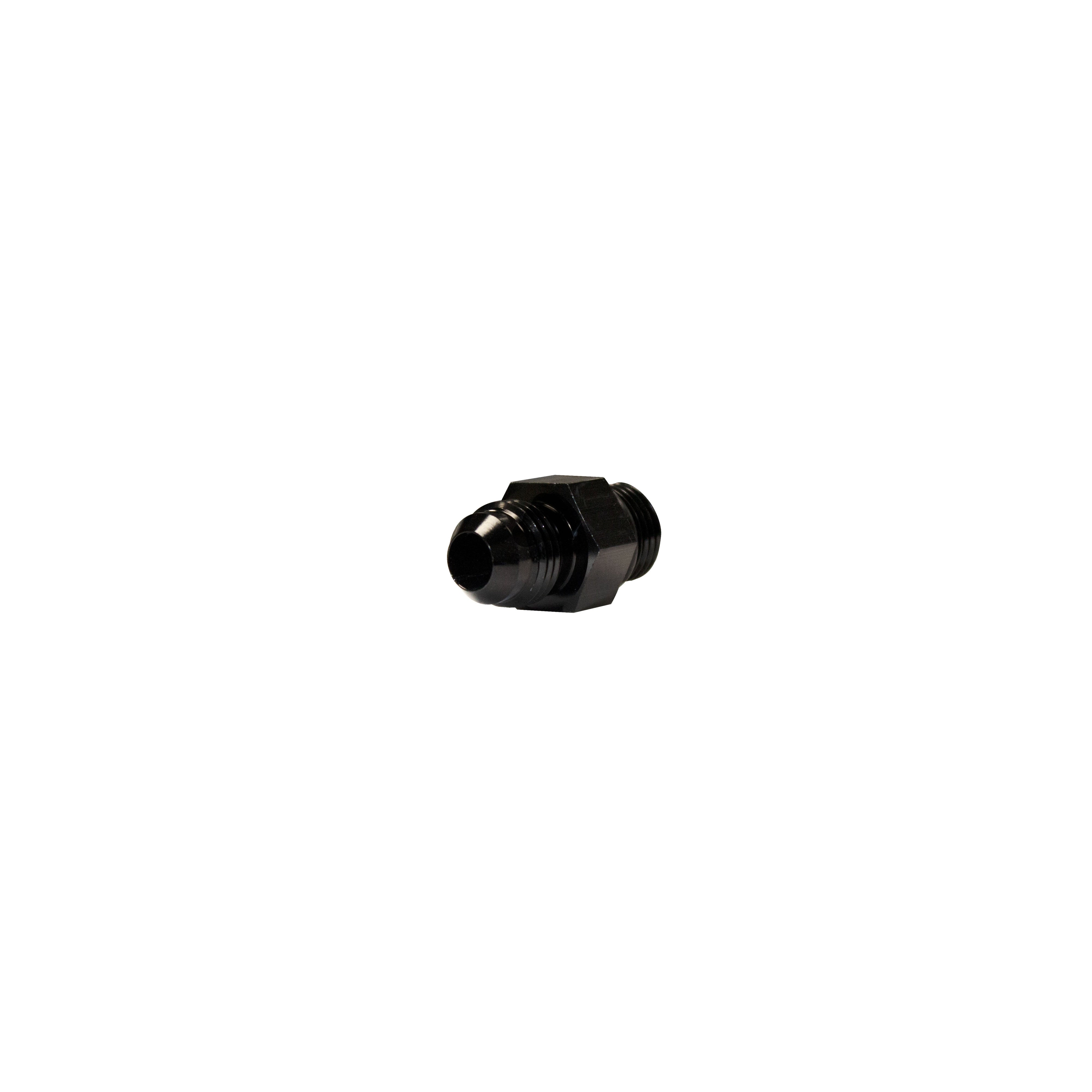 Universal -6 to 9/16"-18 Straight Male Black w/ O-Ring (FPE-APT-916-06)-Adapters-Fleece Performance-Dirty Diesel Customs