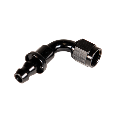 Universal 8" 90 Deg. To Hose Barb Black (FPE-PL-90-08)-Adapters-Fleece Performance-Dirty Diesel Customs