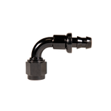 Universal 8" 90 Deg. To Hose Barb Black (FPE-PL-90-08)-Adapters-Fleece Performance-Dirty Diesel Customs