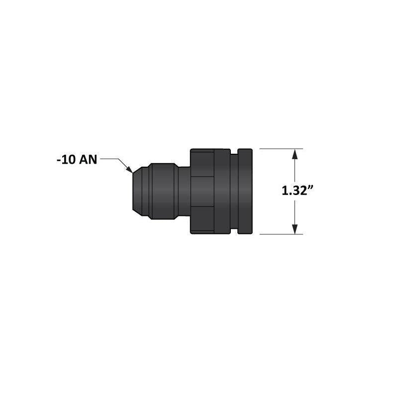 Universal Adapter fitting, -10AN Male to 1.325" bore (FPE-34224-B)-Fittings-Fleece Performance-Dirty Diesel Customs