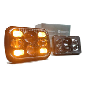 Universal Black Sealed Beam Bi-LED 5x7 Light (LF268)-LED Bulb-Morimoto-LF268-Dirty Diesel Customs
