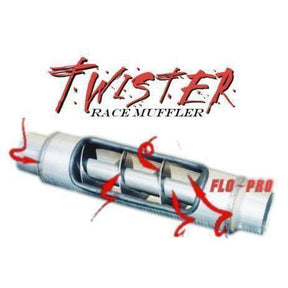Universal FLO-PRO 4" Stainless Twister Muffler (71299)-Muffler-Flo-Pro-FLO-71299-Dirty Diesel Customs