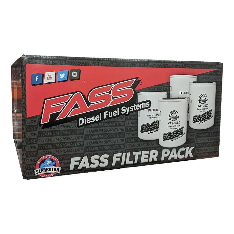 Universal Fass Fuel Filter Pack (Filter Pack)-Fuel Filter-Fass Fuel Systems-(2)XWS-3002+ (2)PF-3001-Dirty Diesel Customs