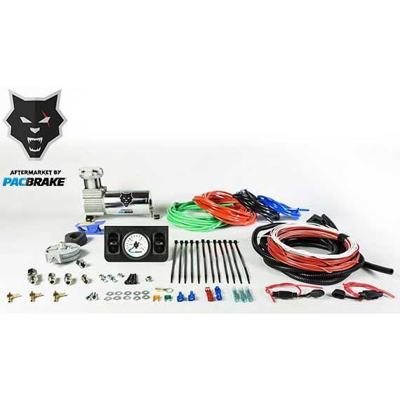 Universal Independent Paddle Valve In-Cab Control Kit w/ Mechanical Gauge & Compressor (HP10098)-In-Cab Control Kit-PACBRAKE-Dirty Diesel Customs