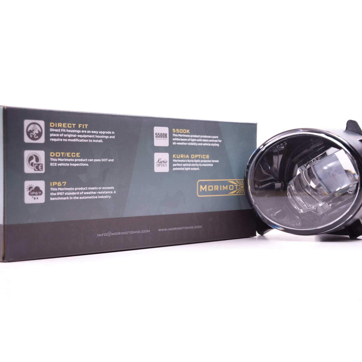 Universal Nissan XB LED Black Fog Lights (LF190)-Fog Lights-Morimoto-Dirty Diesel Customs